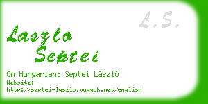 laszlo septei business card